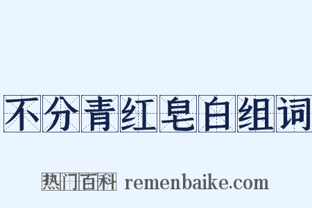 不分青红皂白组词是什么意思的图片